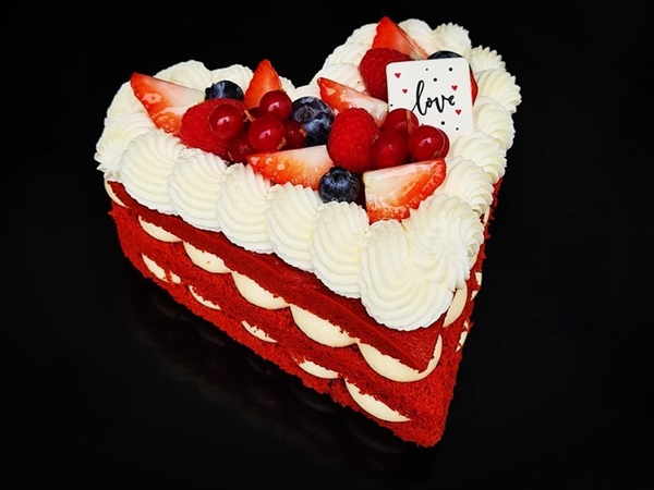 Red Velvet taart 8p